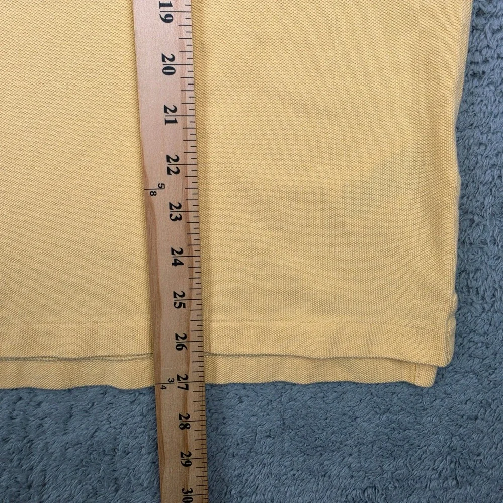 Polo Ralph Lauren Polo Shirt Mens M Yellow Big Pony Classic Fit Short Sleeve 3